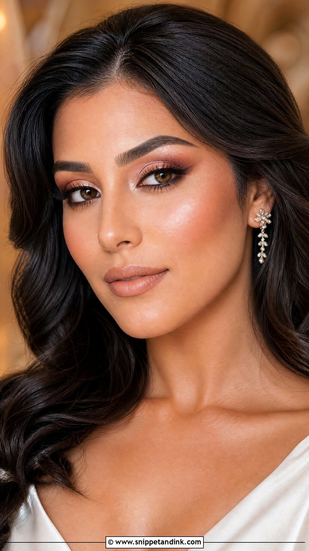 Rose Gold Bridal Makeup With Brown Eyes - Snippet and Ink - 20 Rose Gold Bridal Makeup Ideas