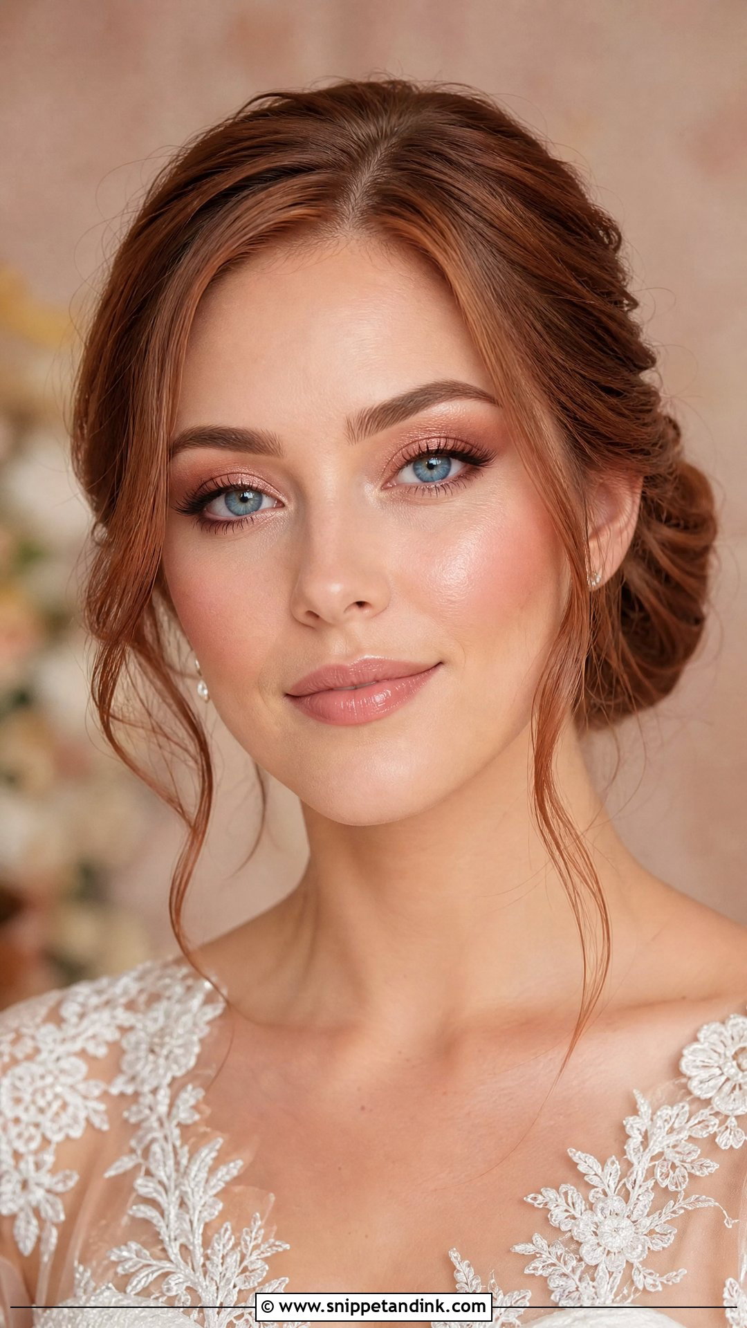 Rose Gold Bridal Makeup for Blue Eyes - Snippet and Ink - 20 Wedding Day Makeup for Bride Blue Eyes
