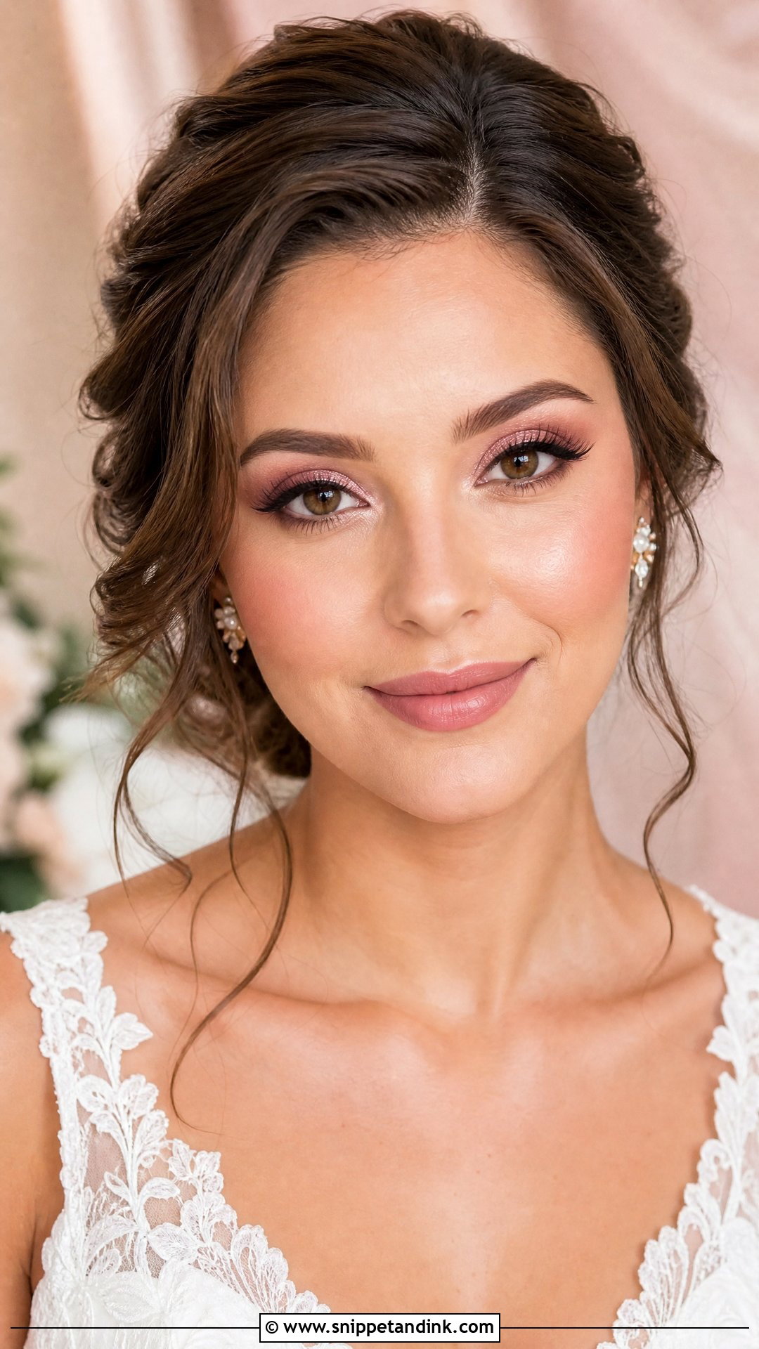 Rose Gold Bridal Makeup for Brown Eyes - Snippet and Ink - 20 Bridal Wedding Make Up for Brown Eyes
