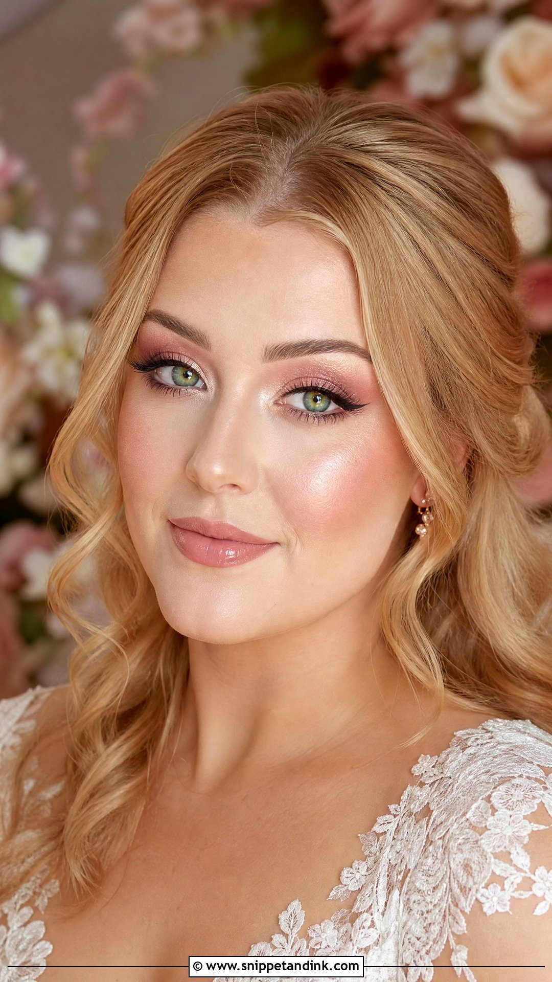 Rose Gold Bridal Makeup for Green Eyes - Snippet and Ink - 20 Bride Make Up for Green Eyes