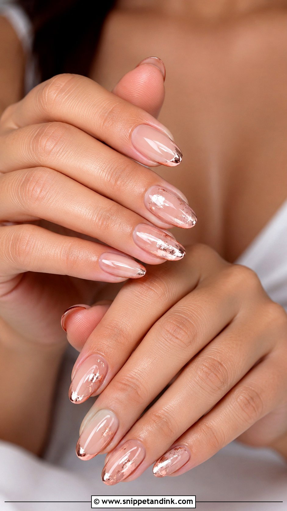 Rose Gold Bridal Nails - Snippet and Ink - 30 Bridal Nail Art Designs Wedding Day