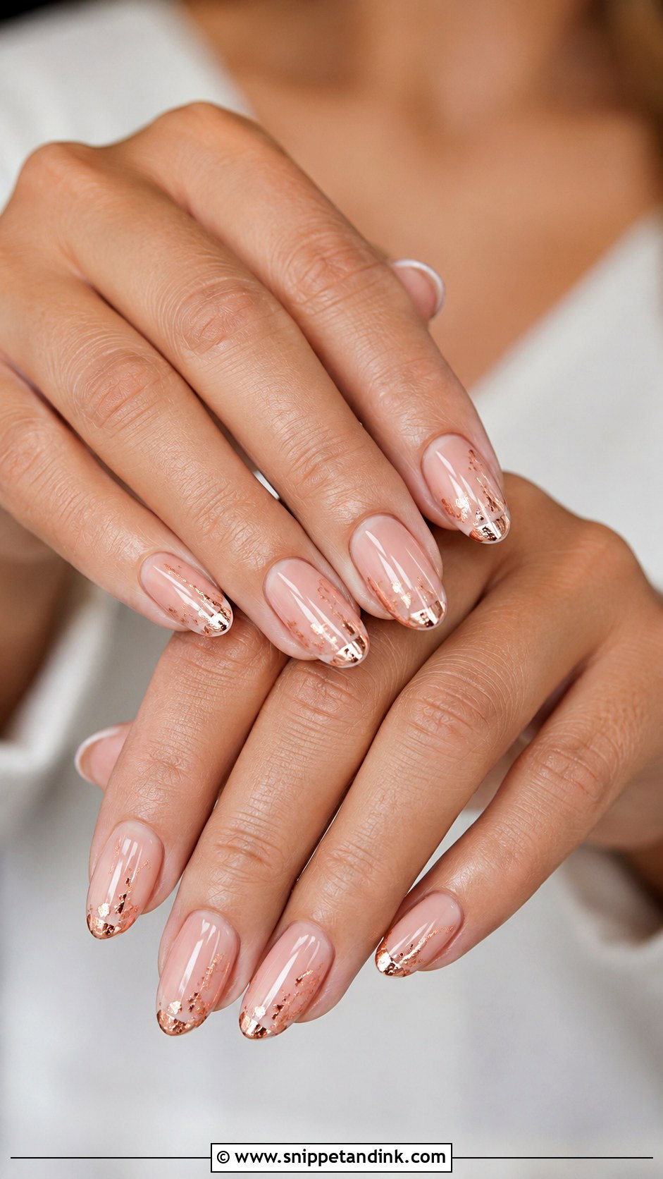 Rose Gold Bridal Nails - Snippet and Ink - 30 Elegant Bridal Nails