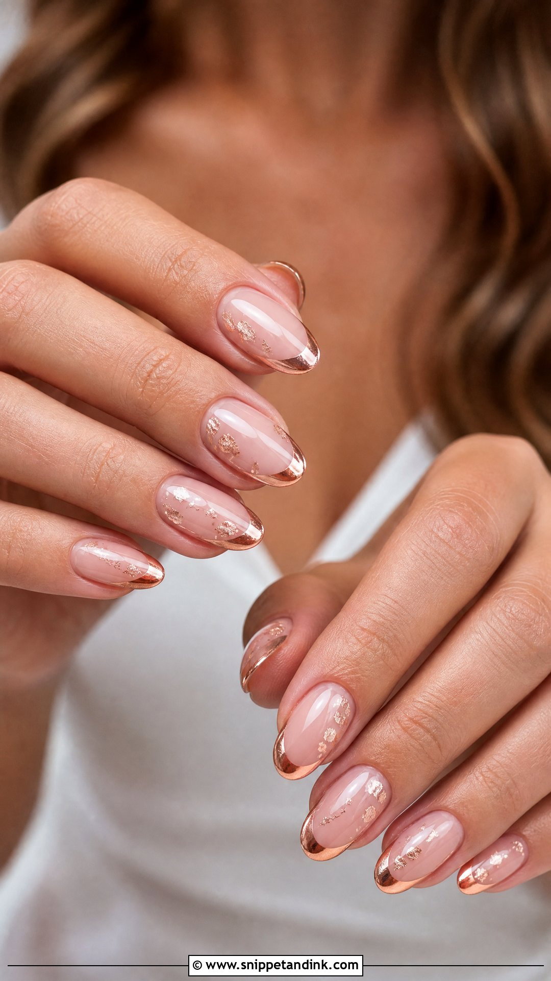Rose Gold Bridal Nails - Snippet and Ink - 35 Bridal Nails