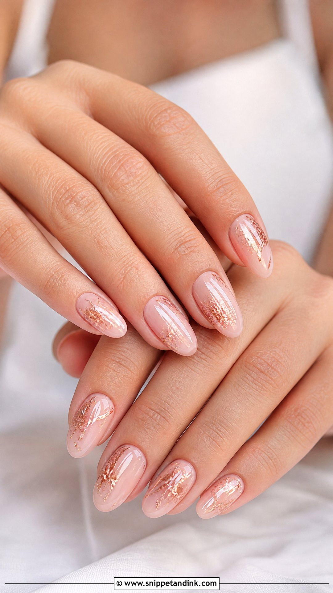 Rose Gold Bridal Nails - Snippet and Ink - 35 Bridal Nails Designs