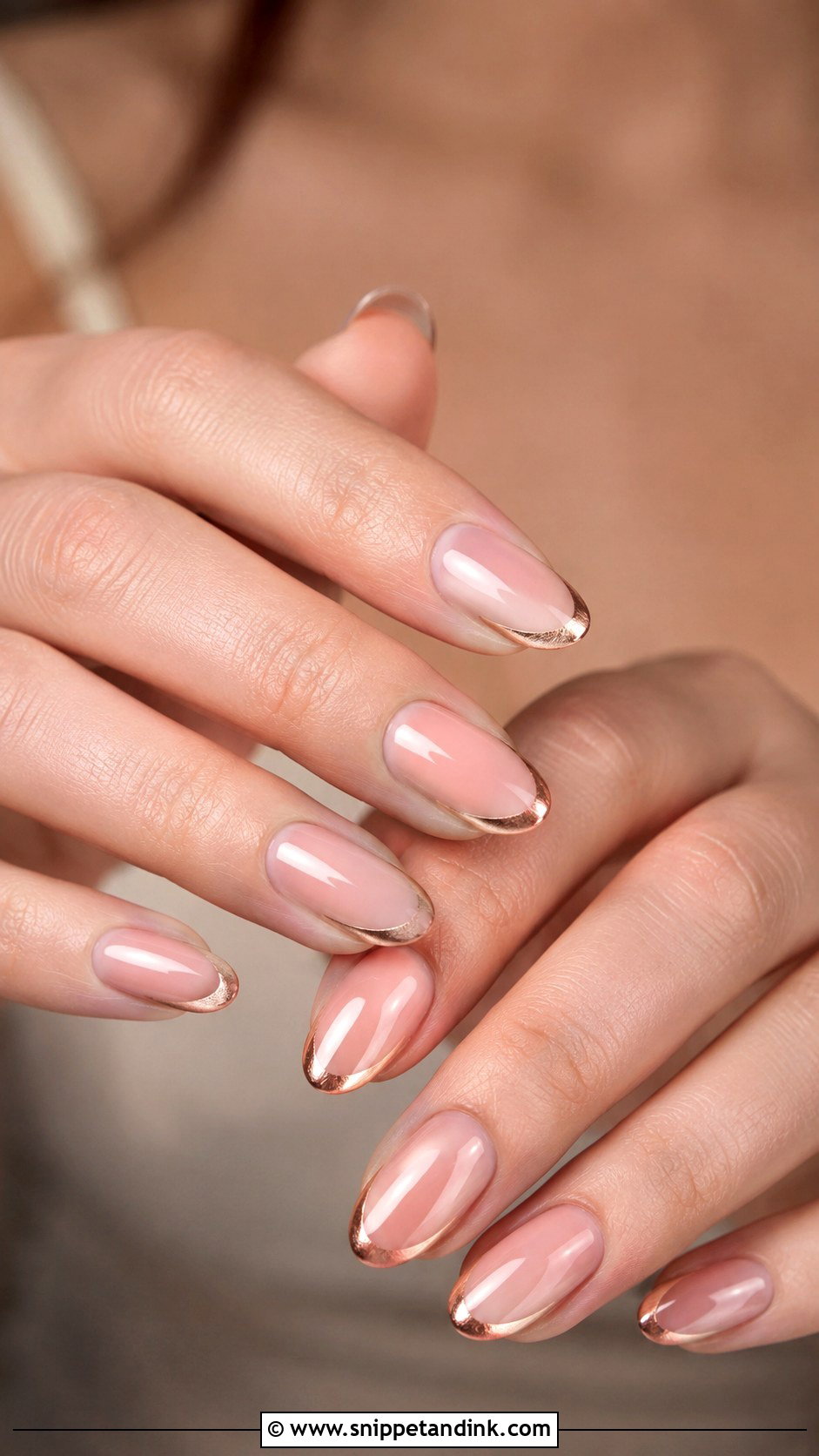 Rose Gold Bridal Nails - Snippet and Ink - 20 Gold Bridal Nails