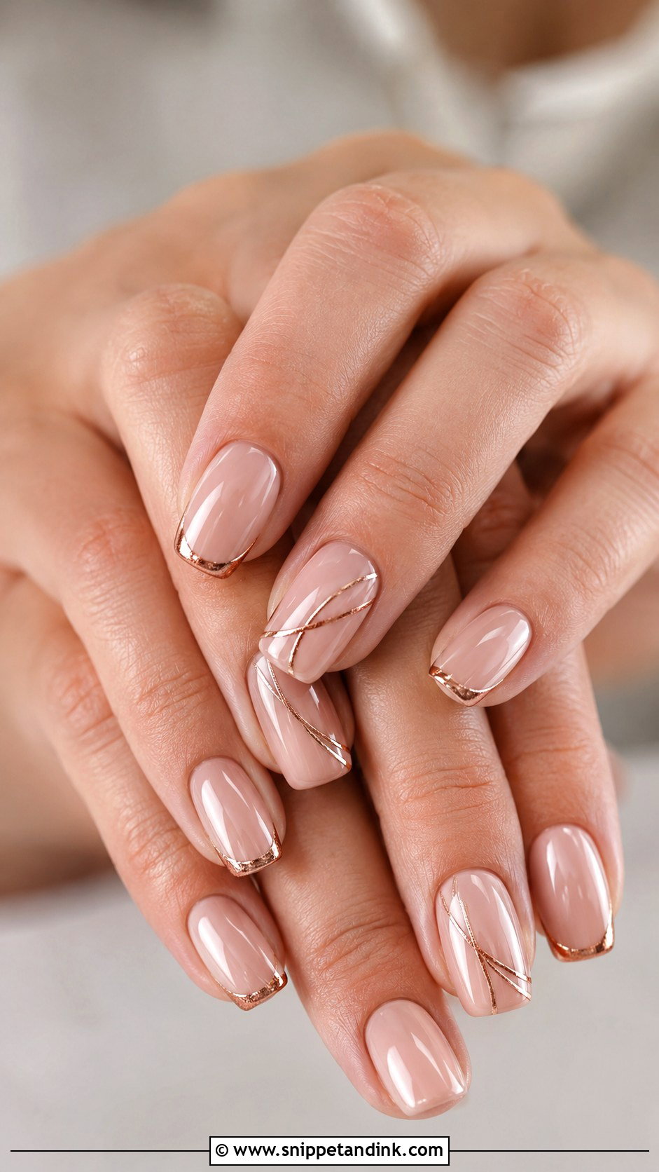Rose Gold Bridal Nails - Snippet and Ink - 20 Nail Art for Bridal Ideas