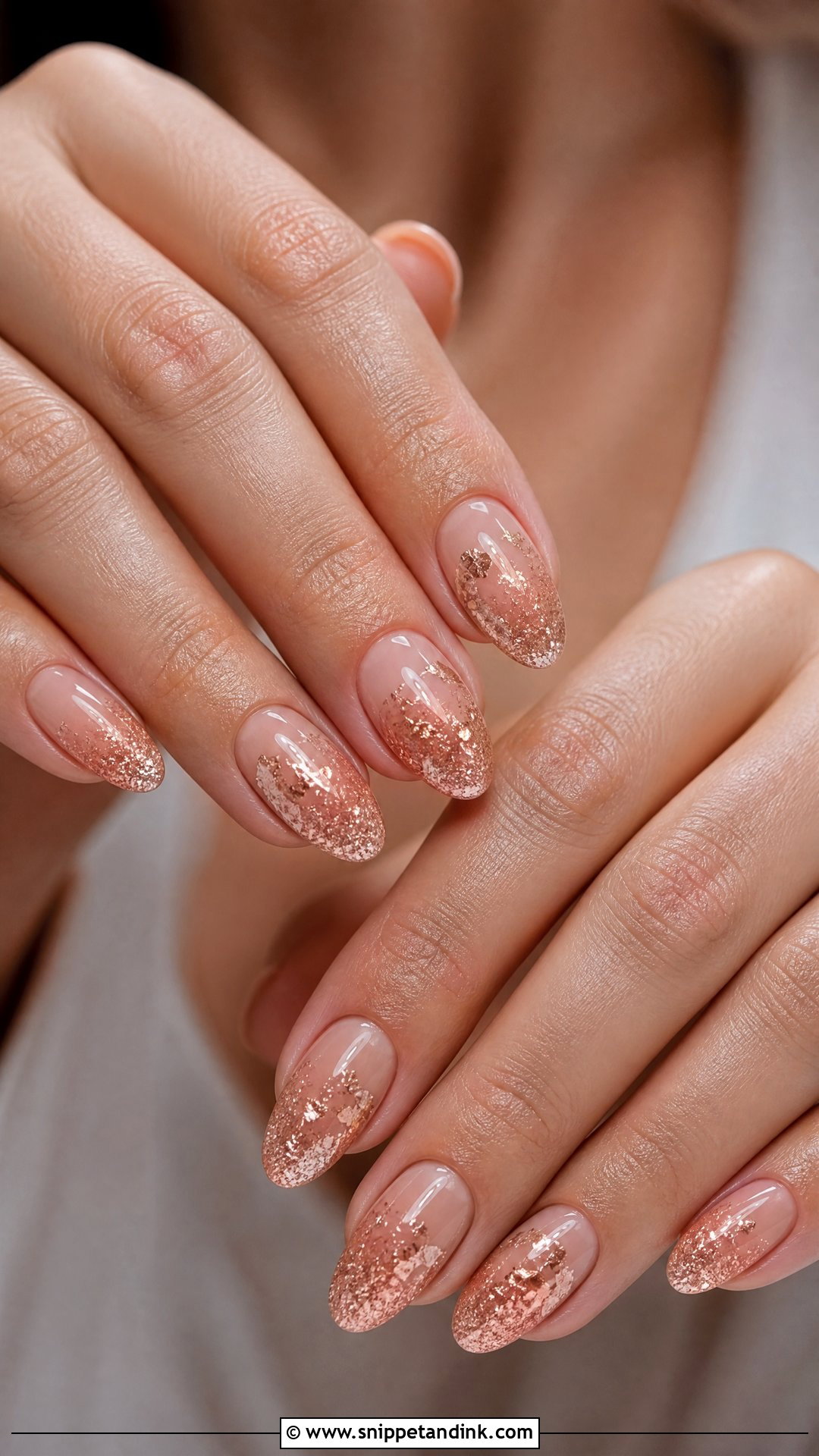 Rose Gold Bridal Nails - Snippet and Ink - 25 Bridal Nails Ideas