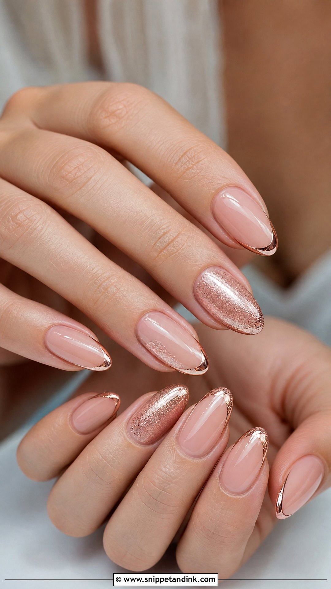 Rose Gold Bridal Nails - Snippet and Ink - 25 Bridal Wedding Nails for Bride