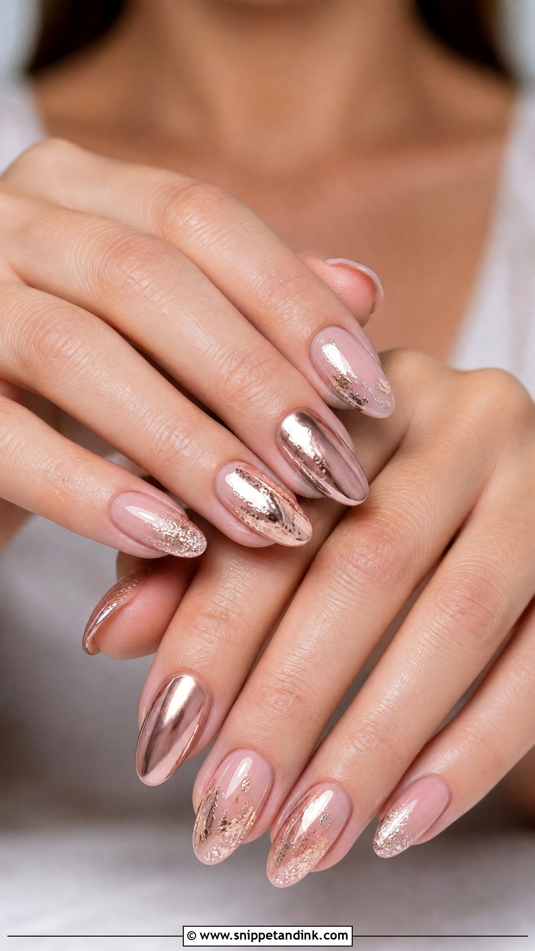 Rose Gold Bridal Nails - Snippet and Ink - 25 Nail Art for Wedding Indian Brides Ideas
