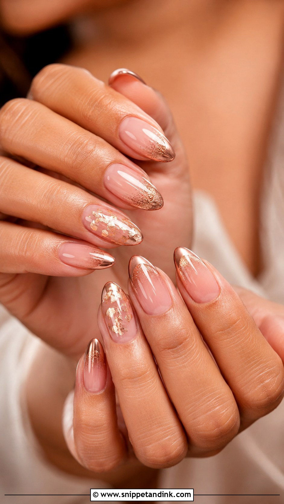 Rose Gold Bridal Nails For Indian Wedding - Snippet and Ink - 30 Bridal Nails Wedding Indian