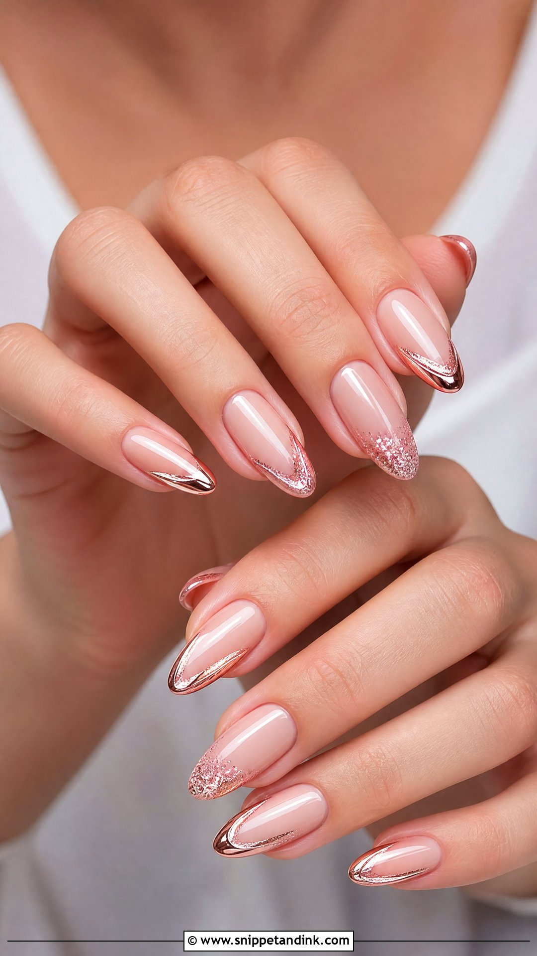 Rose Gold Bridal Party Nails - Snippet and Ink - 25 Bridal Party Nails