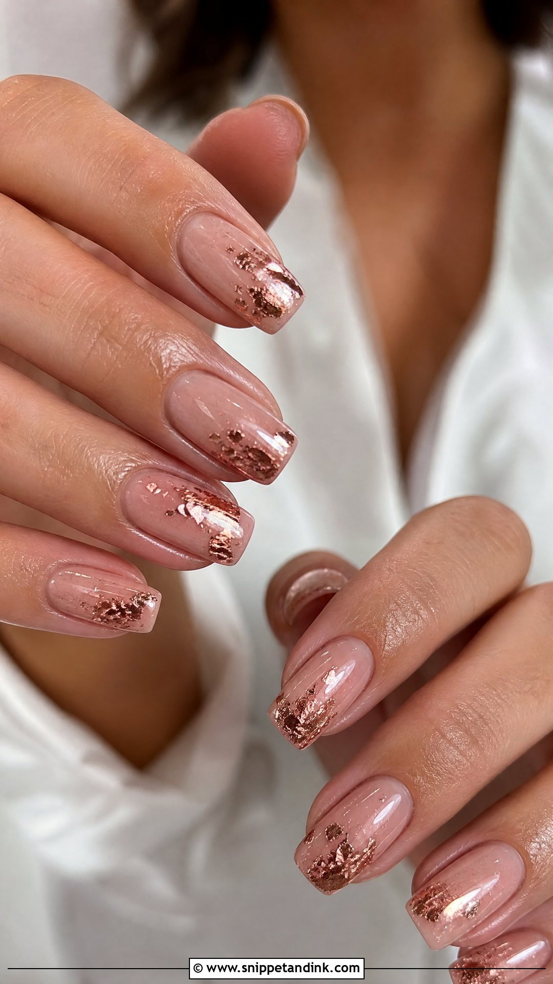 Rose Gold Bride Nails - Snippet and Ink - 25 Nail Bride Wedding Ideas