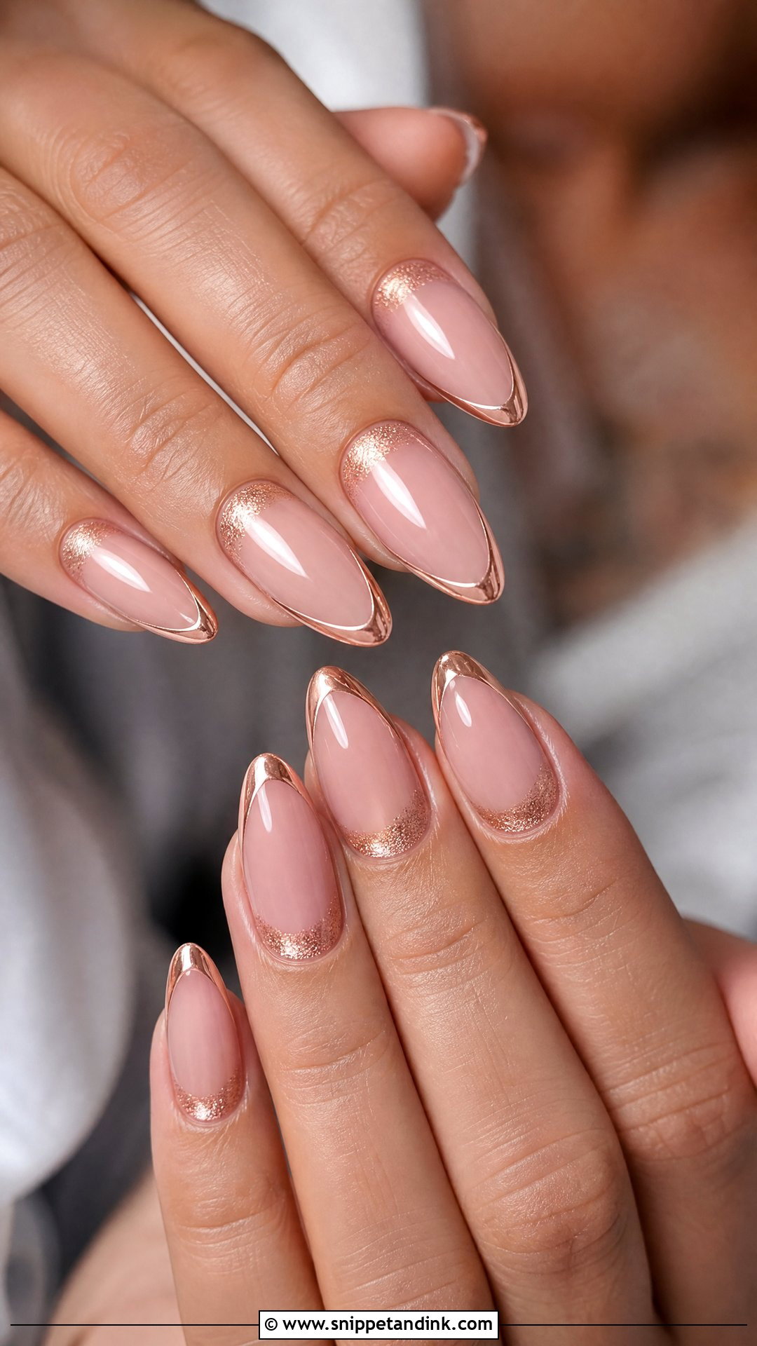 Rose Gold Bride Nails - Snippet and Ink - 35 Bride Nails Wedding
