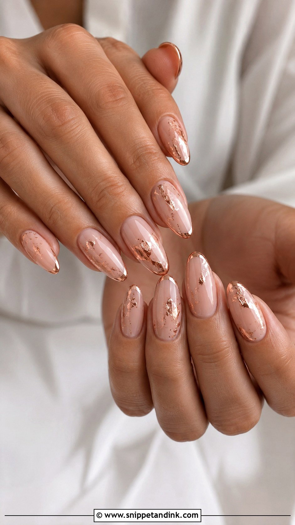 Rose Gold Bridesmaid Nails - Snippet and Ink - 20 Bridesmaid Nail Designs