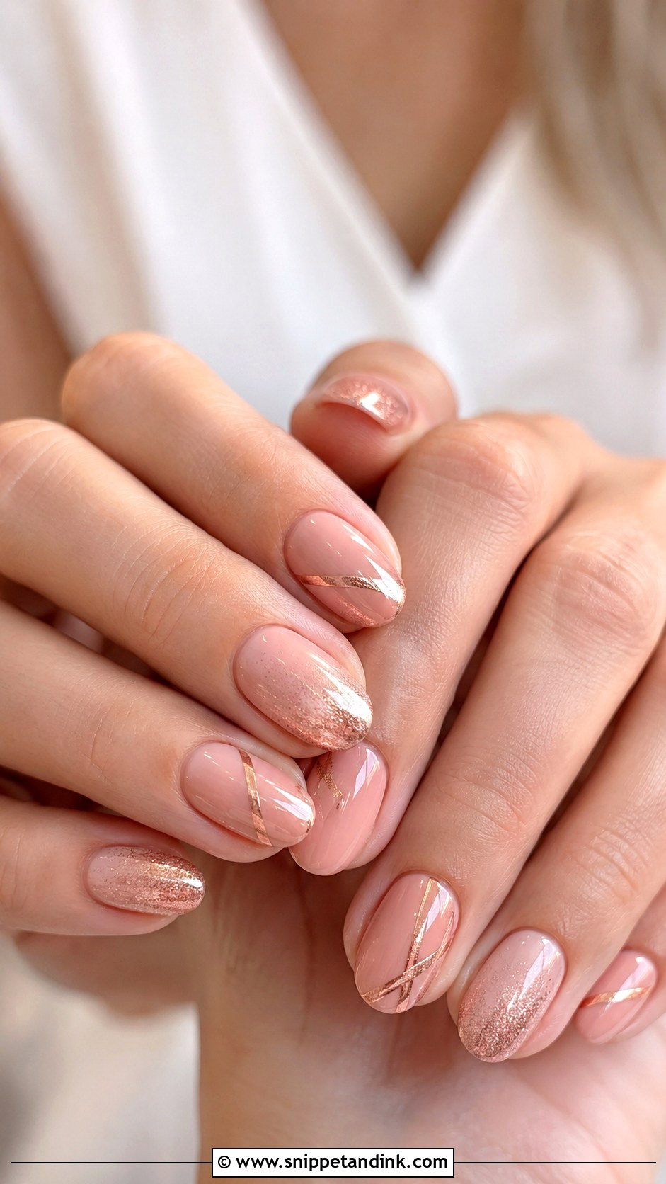 Rose Gold Bridesmaid Nails - Snippet and Ink - 30 Classy Bridesmaid Nails