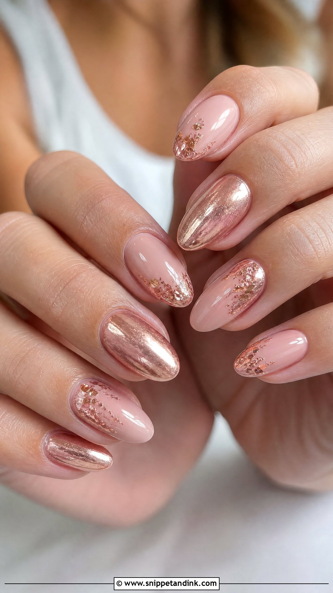 Rose Gold Bridesmaid Nails - Snippet and Ink - 35 Bridesmaid Nails