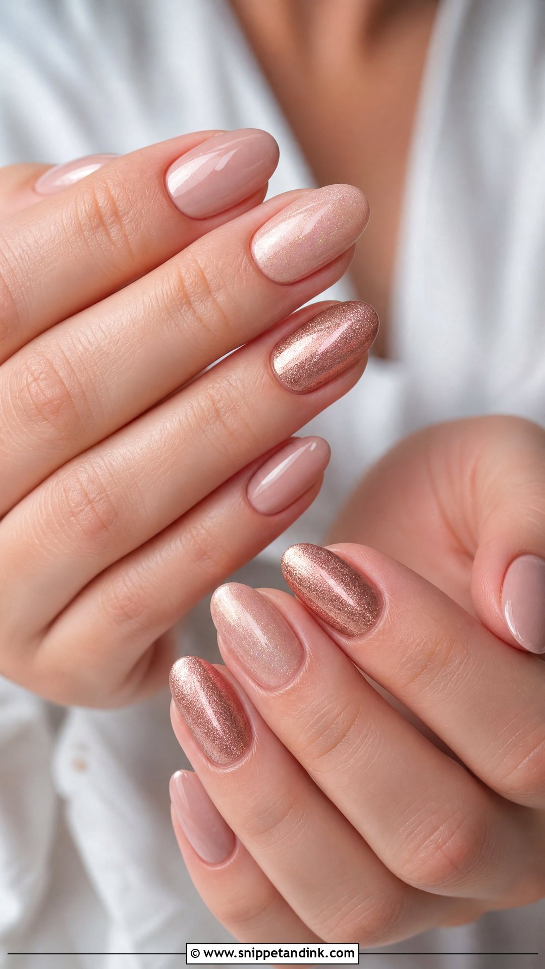 Rose Gold Bridesmaid Nails - Snippet and Ink - 25 Fall Bridesmaid Wedding Nails