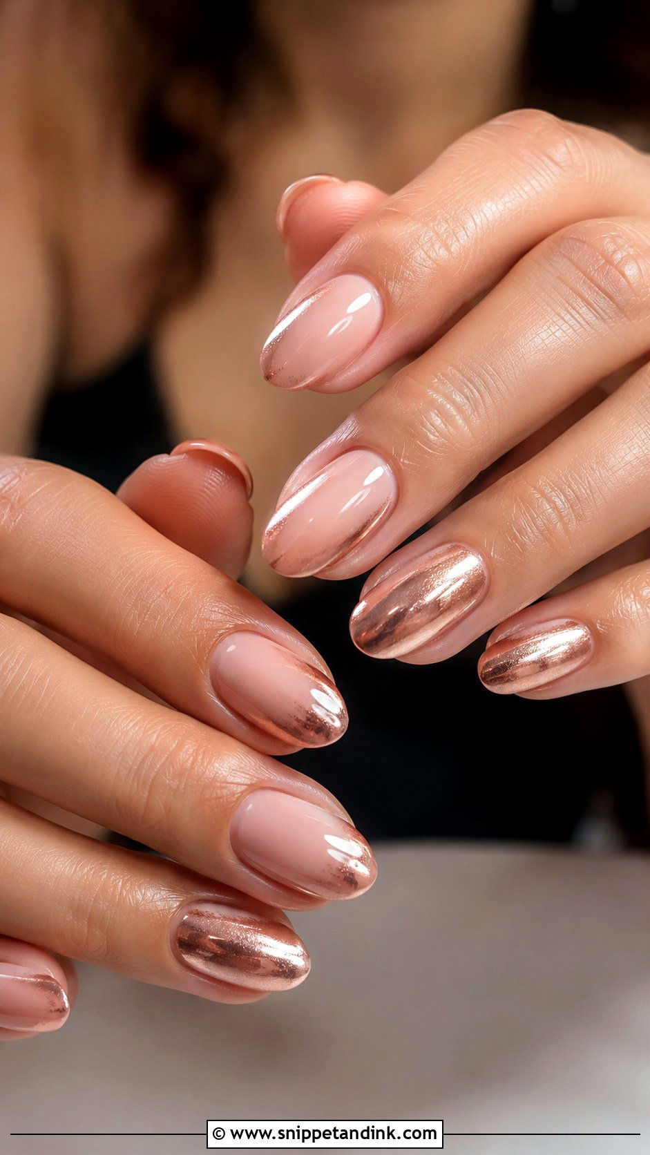 Rose Gold Bridesmaid Wedding Nails - Snippet and Ink - 20 Winter Bridesmaid Wedding Nails