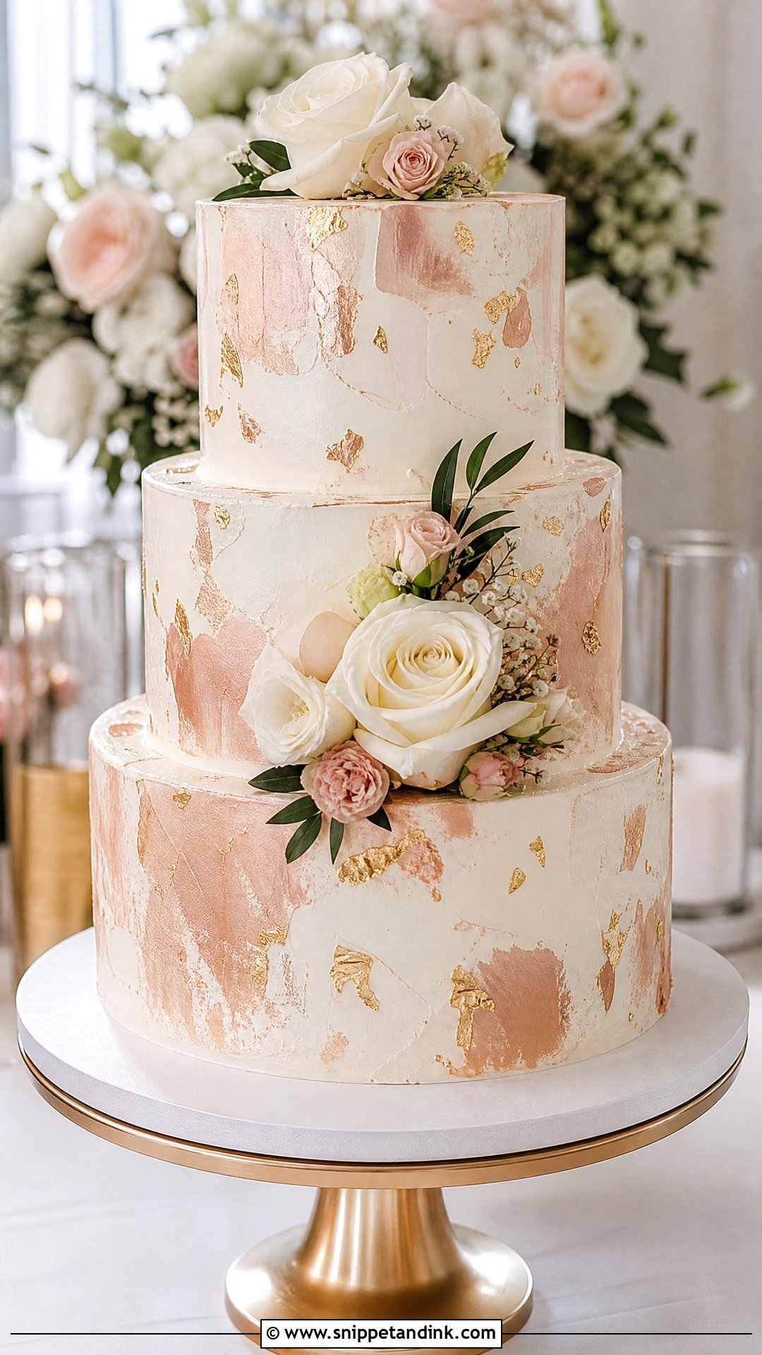 Rose Gold Buttercream Wedding Cake - Snippet and Ink - 20 Rose Gold Cakes for Wedding