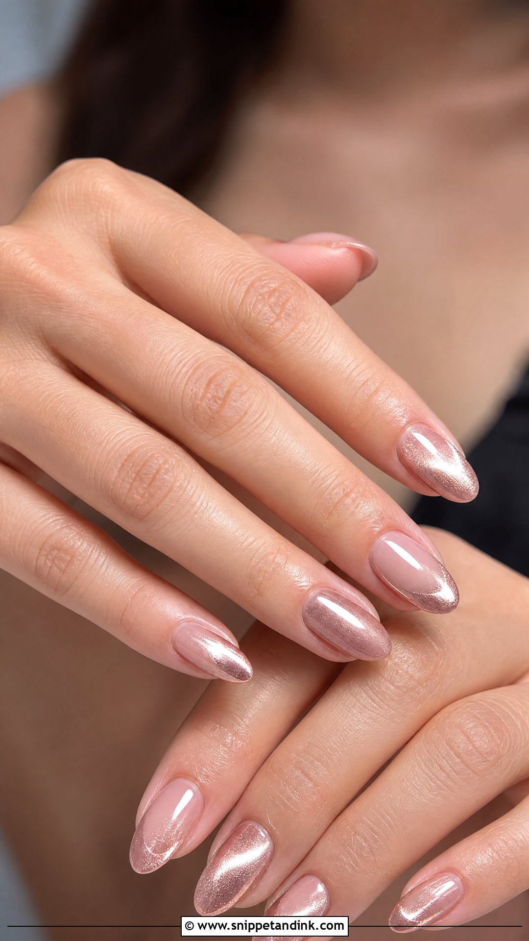 Rose Gold Cat Eye Bridal Nails - Snippet and Ink - 25 Cat Eye Bridal Nails