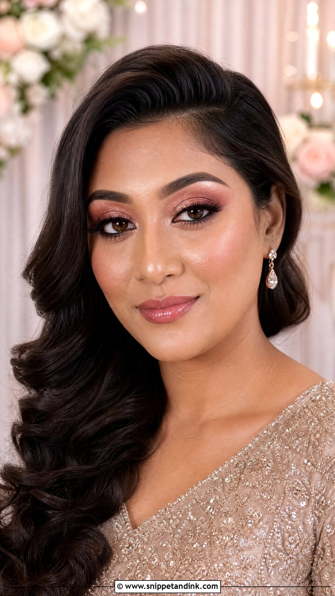 Rose Gold Chinese Bridal Makeup - Snippet and Ink - 20 Chinese Asian Bridal Makeup Ideas