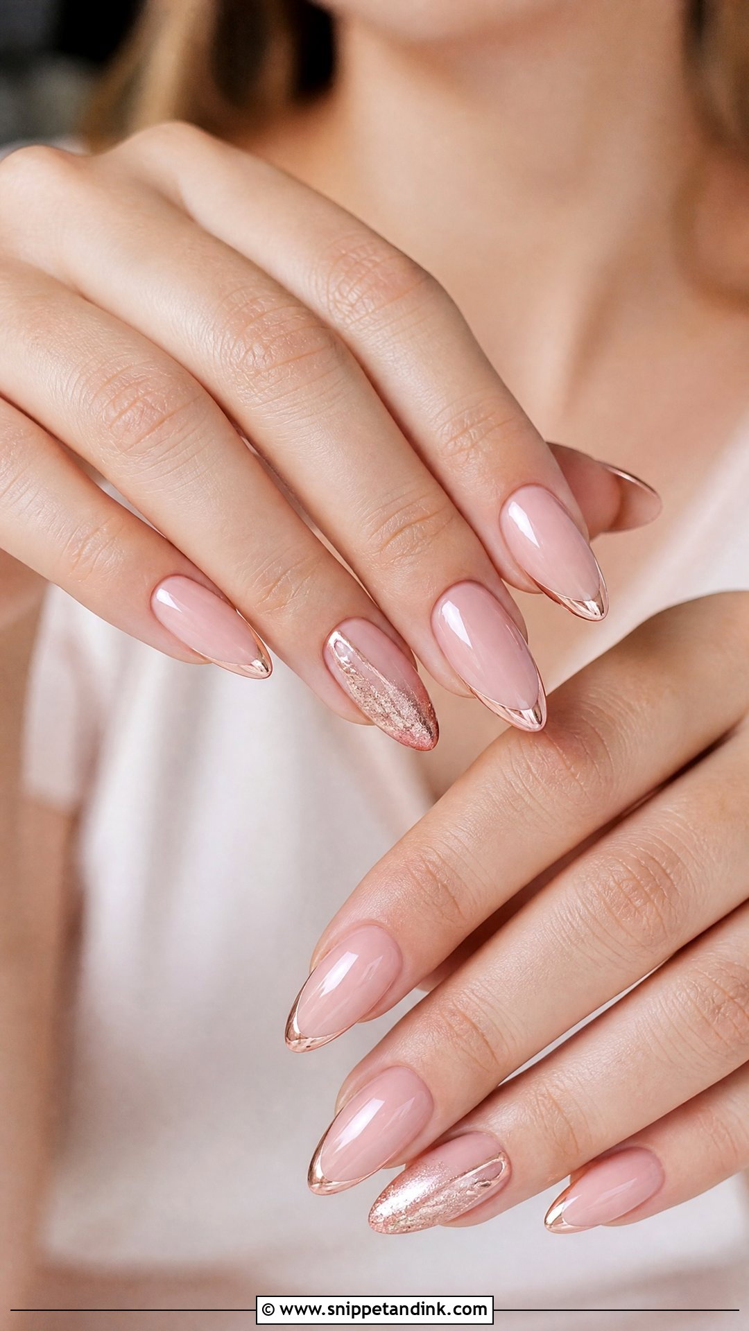Rose Gold Engagement Nails - Snippet and Ink - 35 Engagement Nails