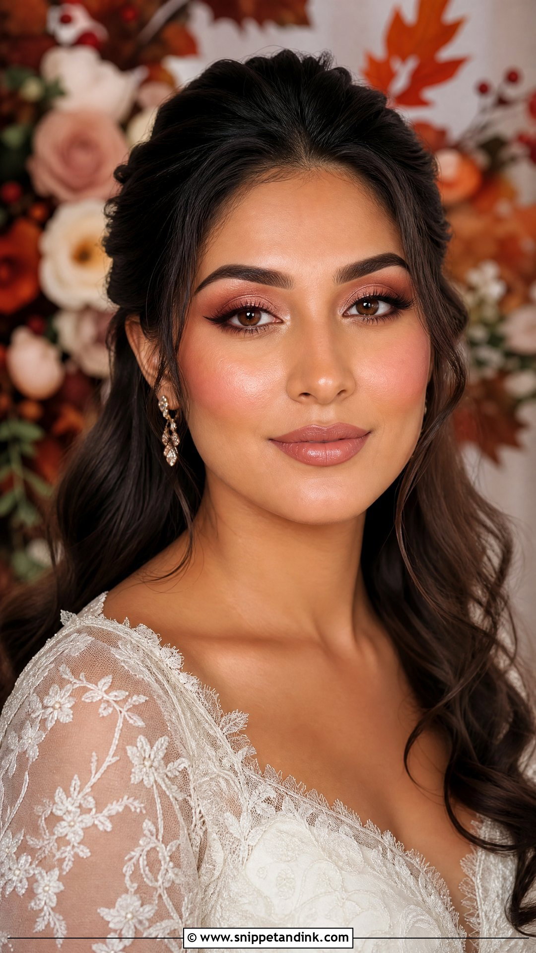 Rose Gold Fall Bridal Makeup - Snippet and Ink - 20 Fall Bridal Makeup Ideas