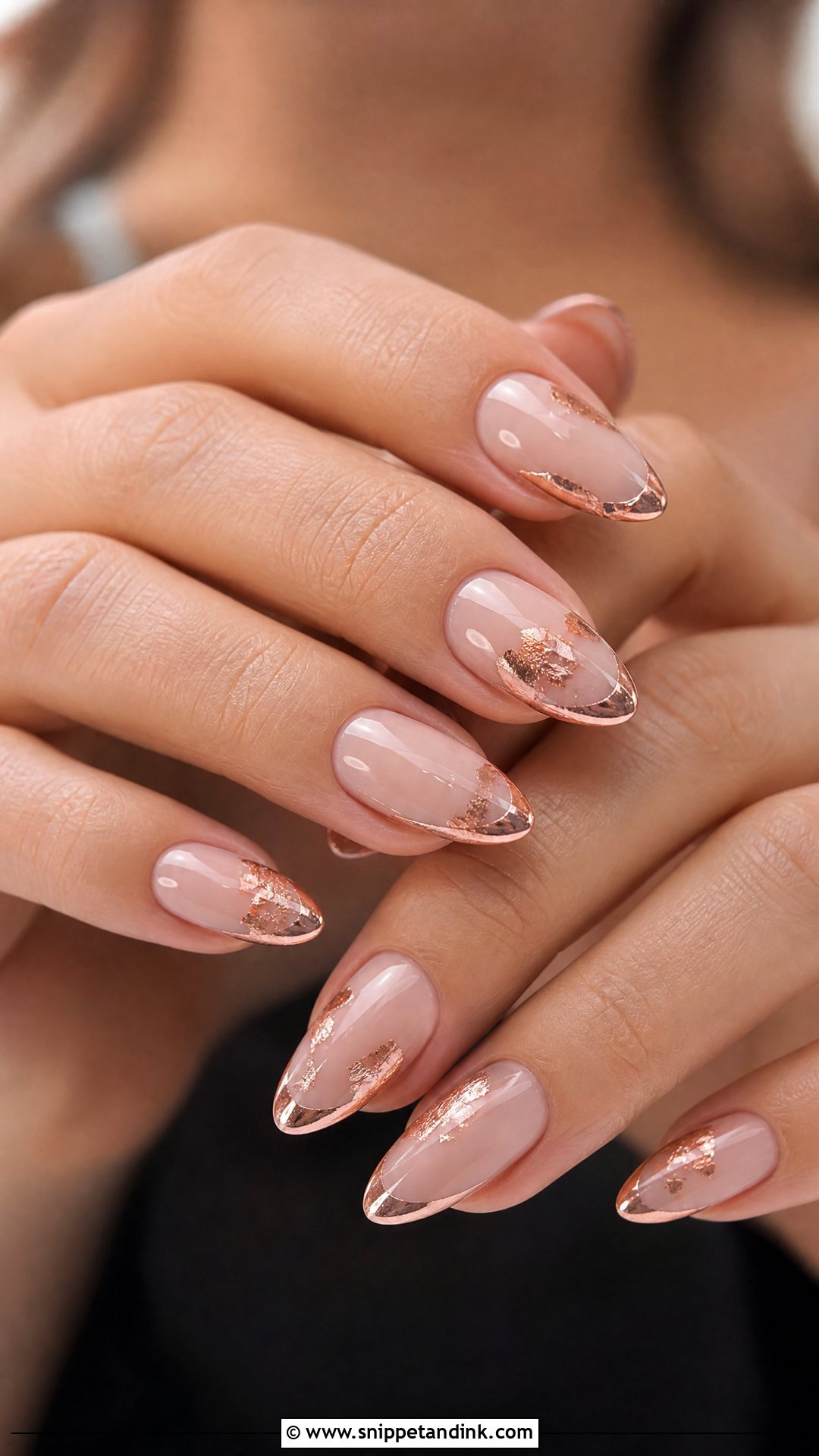 Rose Gold Fall Wedding Nails - Snippet and Ink - 25 Fall Wedding Nails for Bride