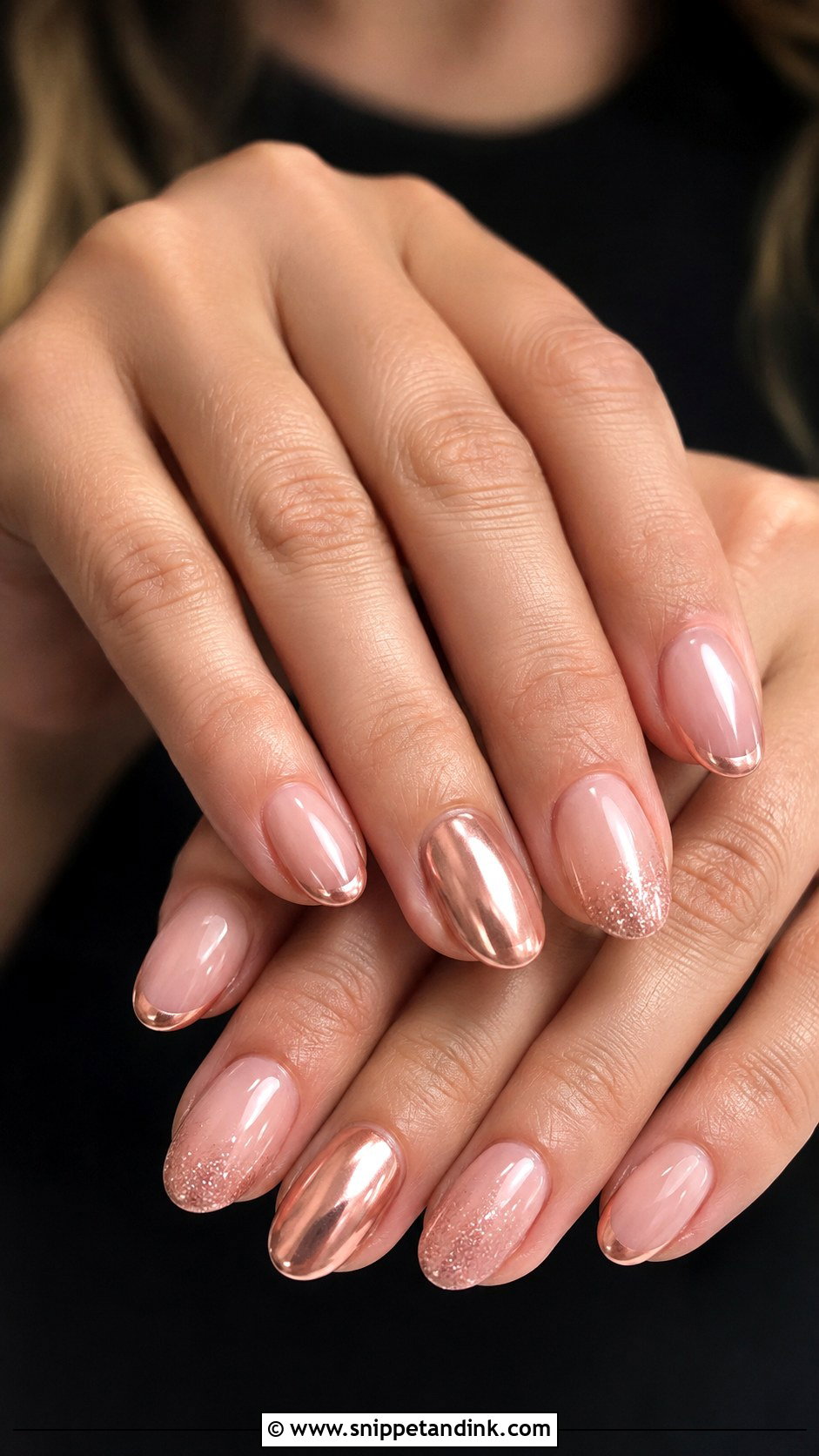 Rose Gold Fall Wedding Nails - Snippet and Ink - 30 Fall Wedding Nails