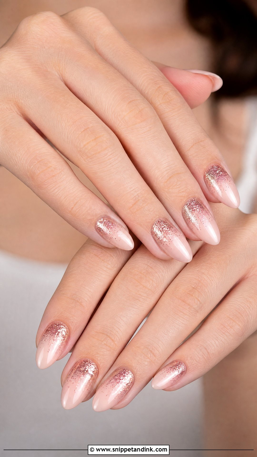 Rose Gold Glitter Wedding Nails - Snippet and Ink - 25 Glitter Wedding Nails