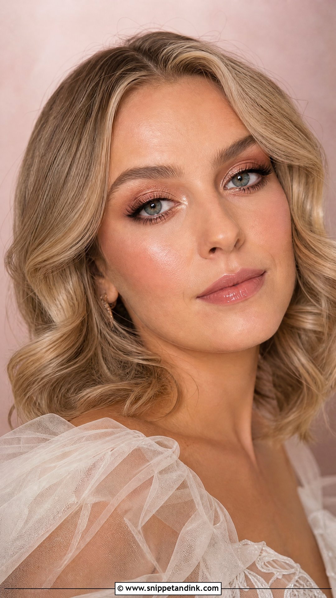 Rose Gold Halo Eye Wedding Makeup - Snippet and Ink - 20 Rose Gold Wedding Makeup Ideas