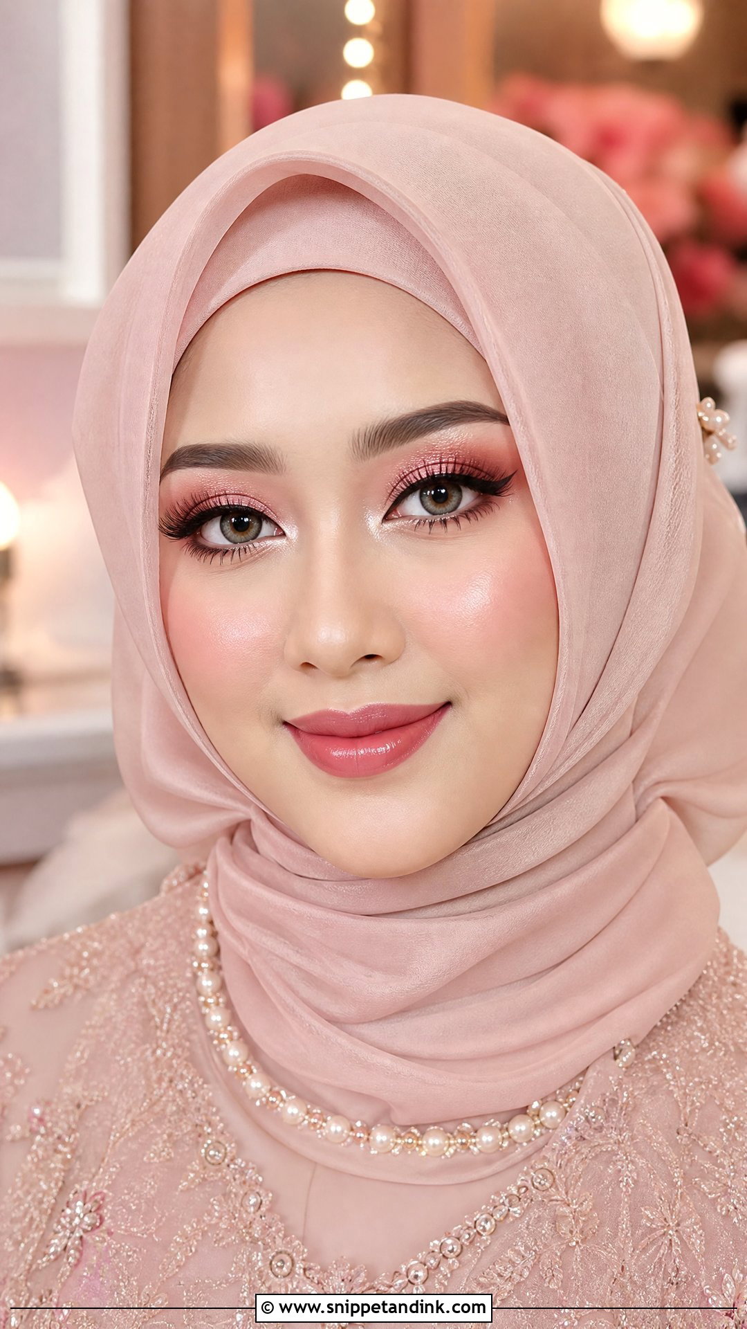 Rose Gold Hijab Wedding Makeup - Snippet and Ink - 25 Wedding Makeup Hijab Ideas
