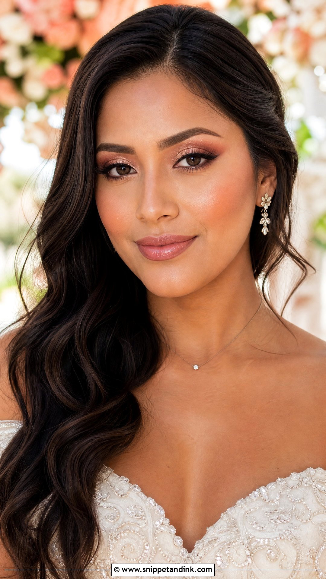 Rose Gold Hooded Eye Wedding Makeup - Snippet and Ink - 20 Hooded Eye Wedding Makeup Ideas