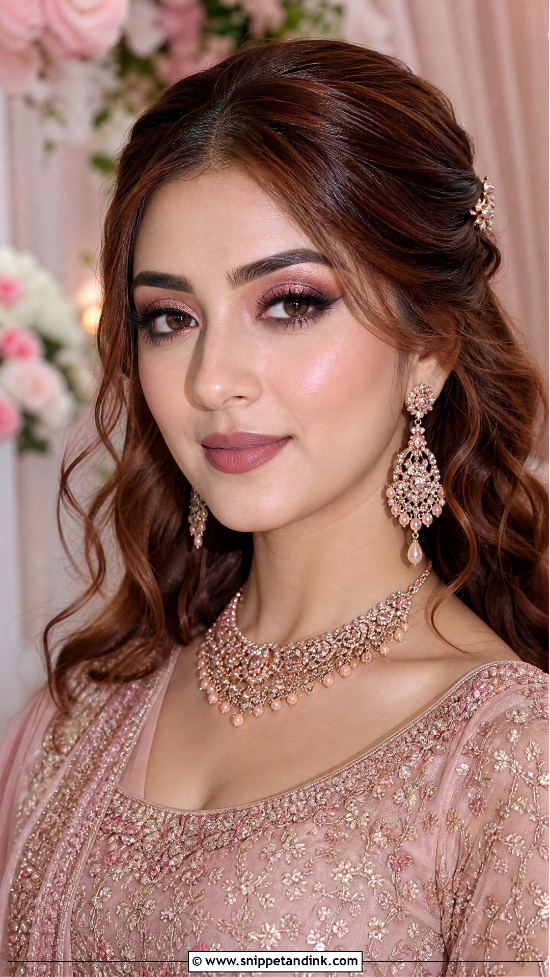 Rose Gold Indian Wedding Eye Makeup - Snippet and Ink - 20 Indian Wedding Eye Makeup Ideas