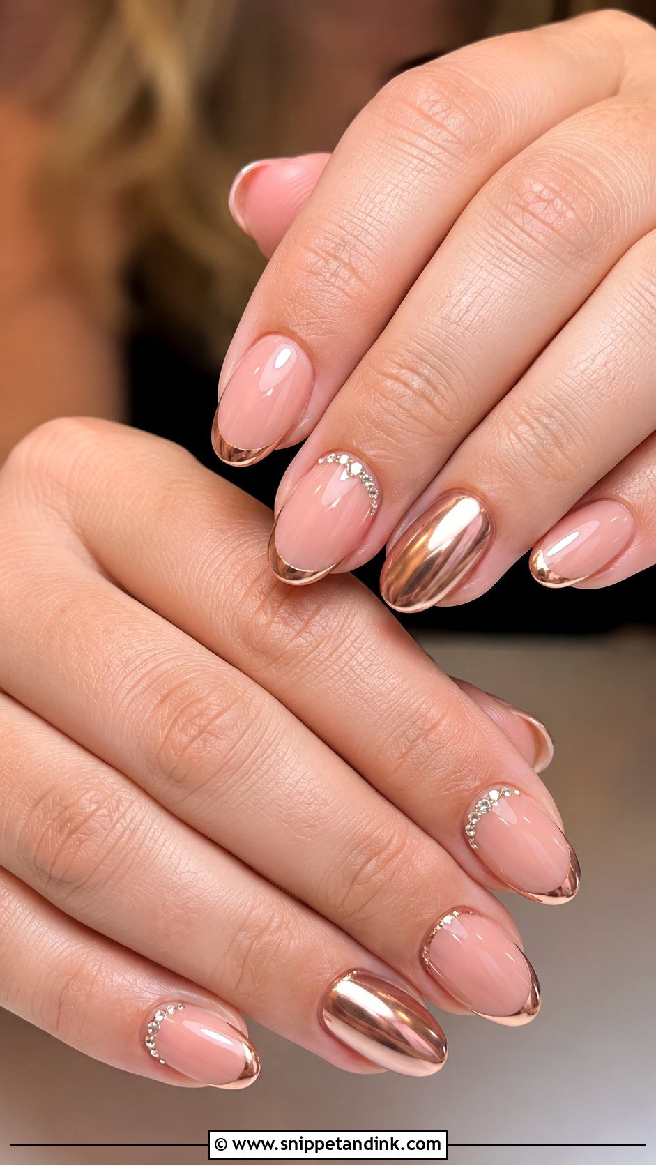 Rose Gold Indian Wedding Nails - Snippet and Ink - 20 Indian Bride Wedding Nails