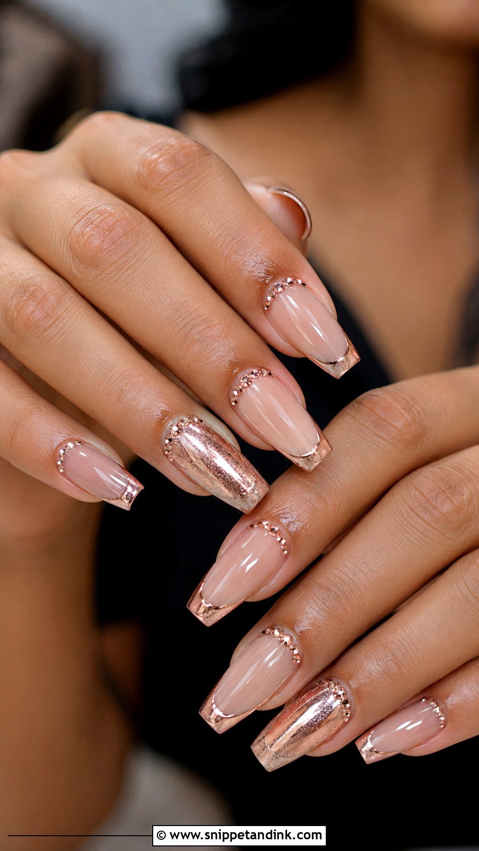 Rose Gold Indian Wedding Nails - Snippet and Ink - 20 Indian Wedding Nails Design