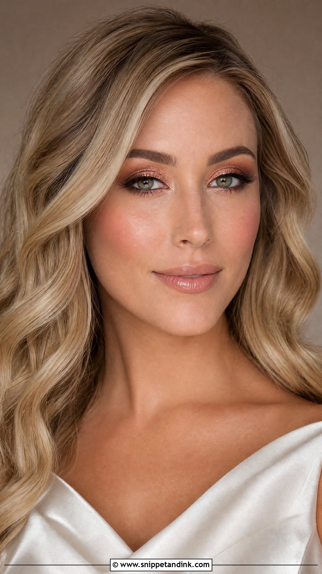 Rose Gold Makeup With Nude Lip - Snippet and Ink - 20 Rose Gold Wedding Makeup Ideas