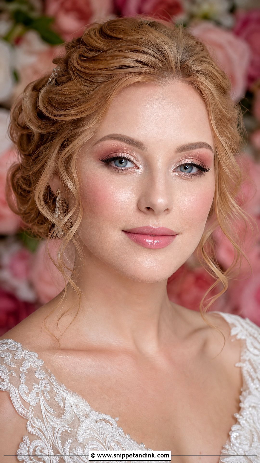 Rose Gold Makeup With Pink Lip - Snippet and Ink - 20 Rose Gold Wedding Makeup Ideas