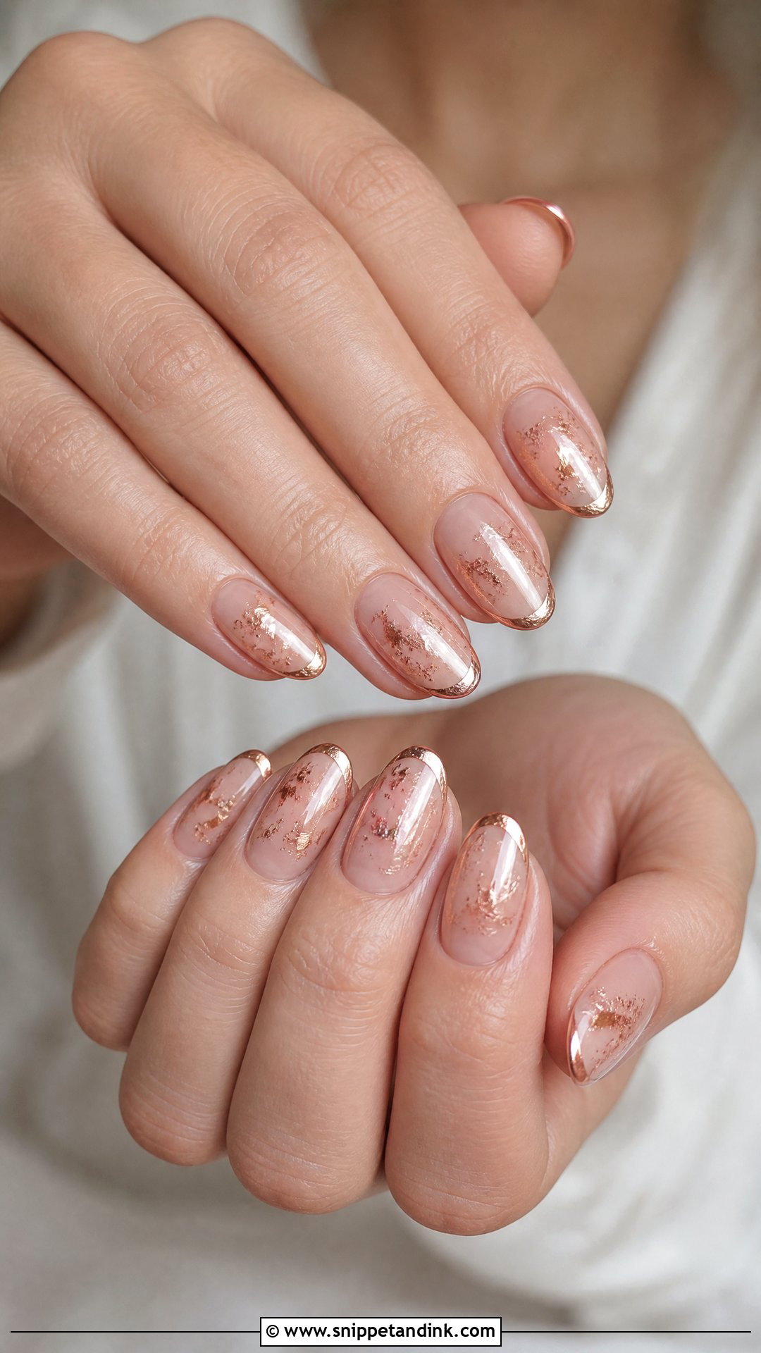 Rose Gold Marriage Nails - Snippet and Ink - 25 Marriage Nails Art Designs