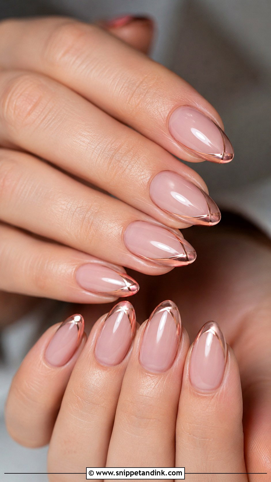 Rose Gold Marriage Nails - Snippet and Ink - 20 Nail Art for Marriage Ideas