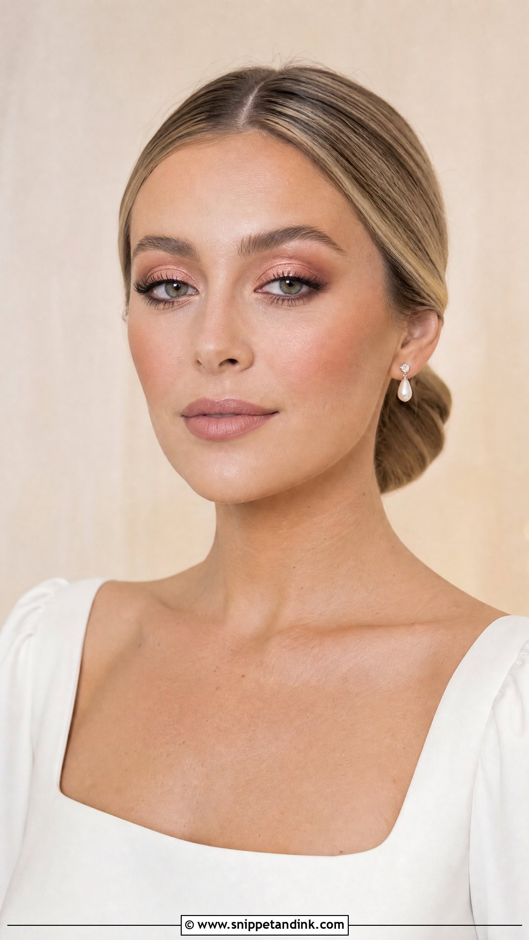 Rose Gold Matte Bridal Makeup - Snippet and Ink - 20 Rose Gold Bridal Makeup Ideas