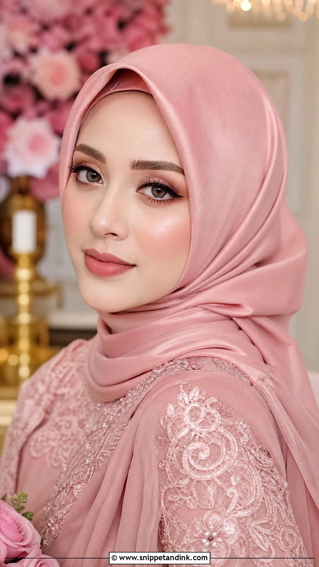 Rose Gold Muslim Bridal Makeup - Snippet and Ink - 20 Muslim Bridal Makeup Ideas