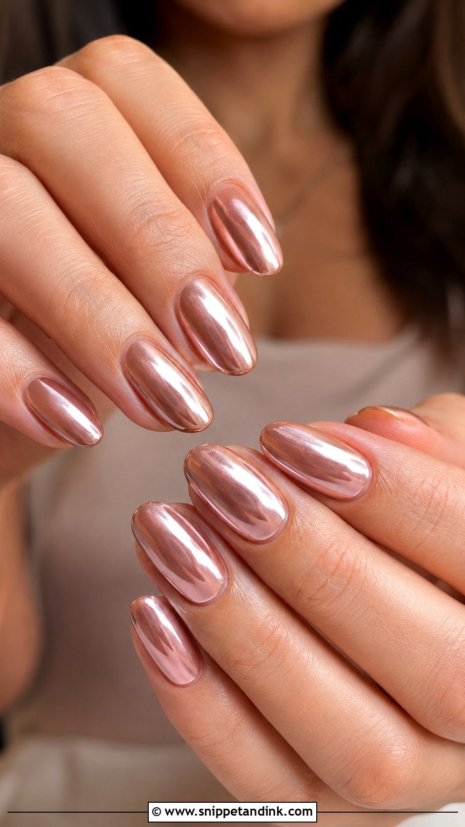 Rose Gold Nails - Snippet and Ink - 20 Nails for Indian Wedding Guest