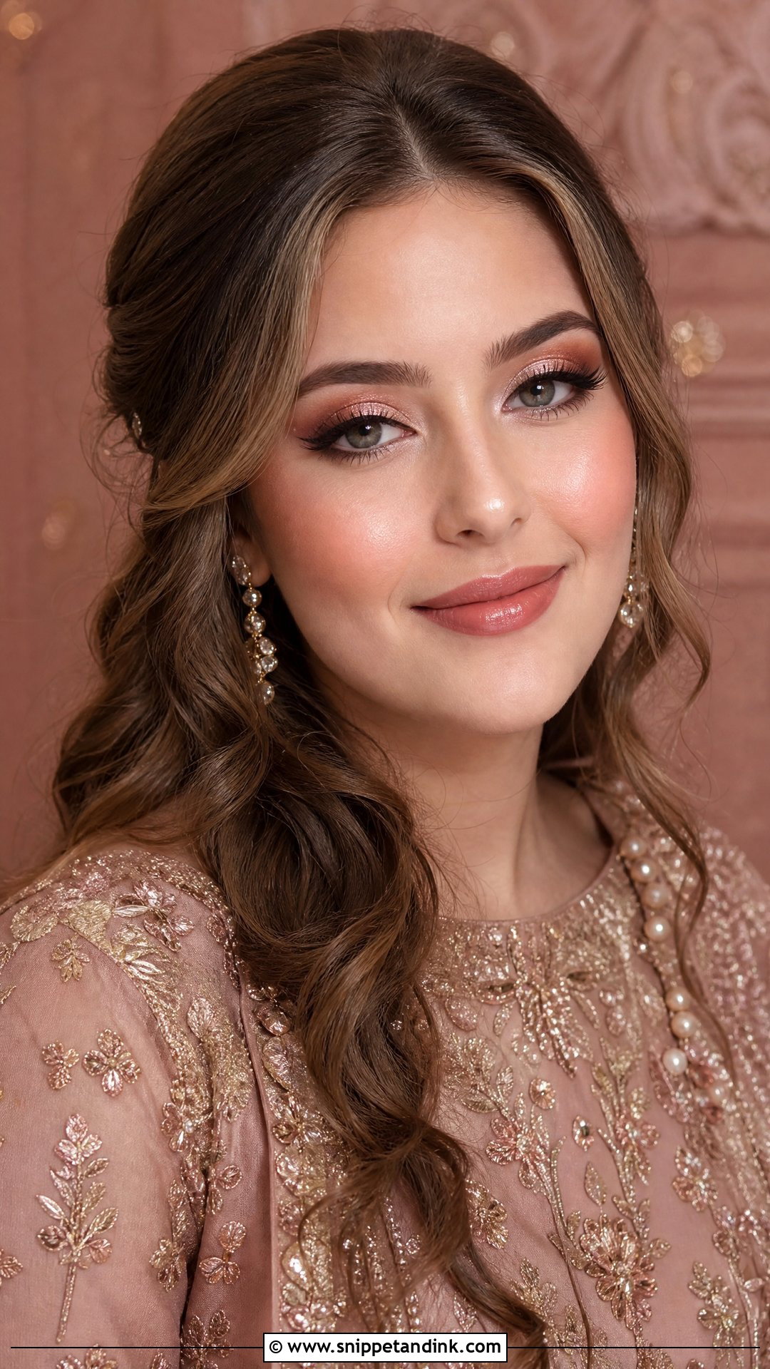 Rose Gold Nikkah Bridal Makeup - Snippet and Ink - 20 Nikkah Bridal Makeup Looks