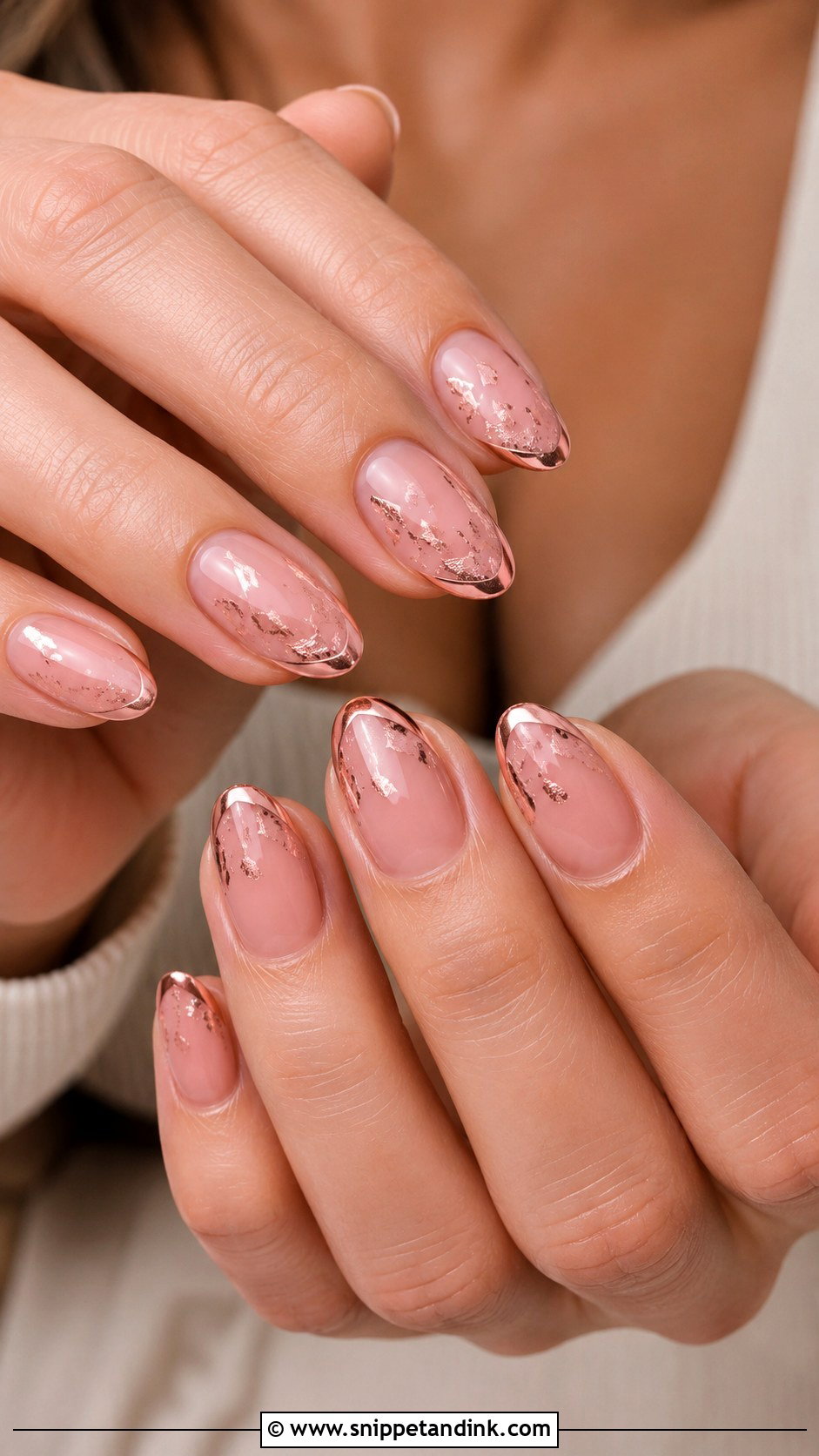 Rose Gold Pink Nail Extensions - Snippet and Ink - 20 Pink Nail Extension Designs for Wedding