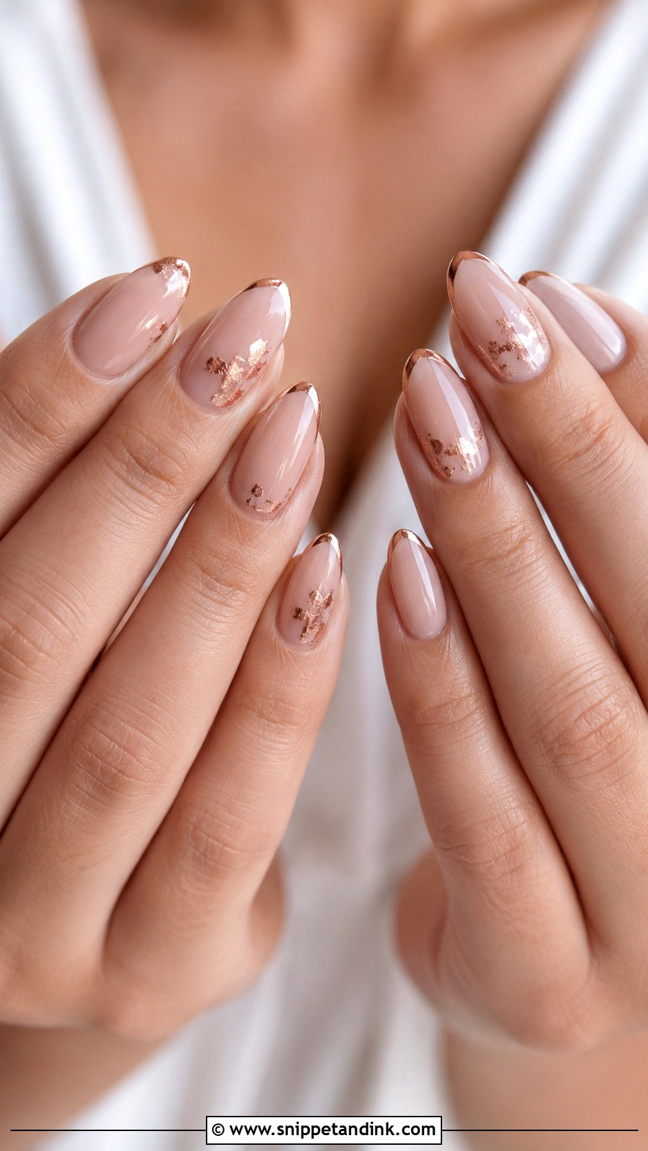 Rose Gold Pre Wedding Nails - Snippet and Ink - 20 Nails for Pre Wedding Shoot