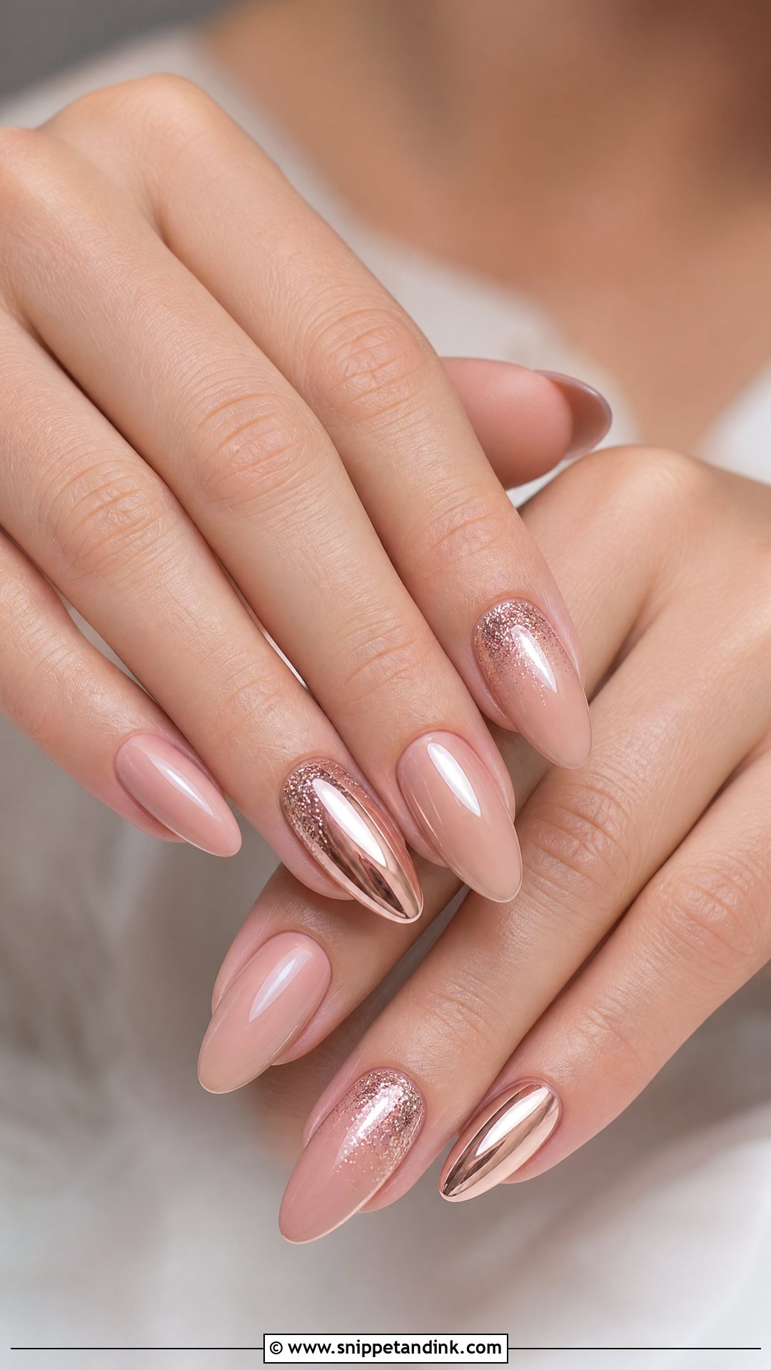 Rose Gold Proposal Nails - Snippet and Ink - 25 Nails for Proposal