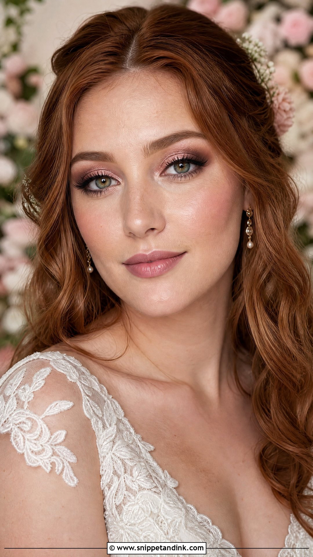 Rose Gold Smokey Eye Bridal Makeup - Snippet and Ink - 20 Smokey Eye Bridal Makeup Ideas