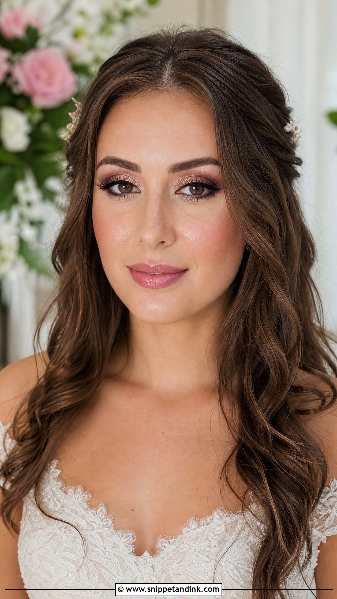 Rose Gold Smokey Eye Bridal Makeup - Snippet and Ink - 20 Smokey Eye Wedding Makeup Brides