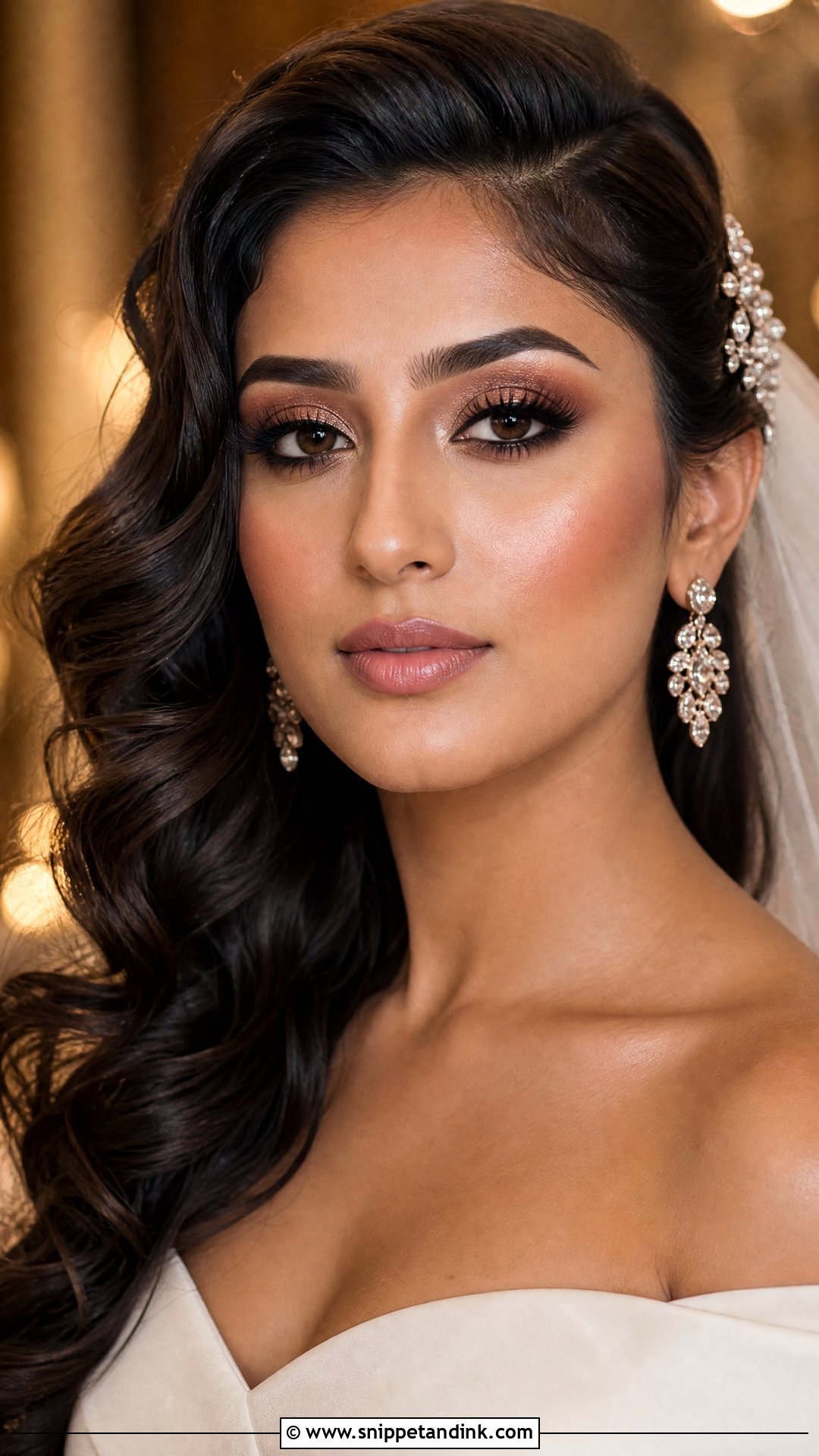 Rose Gold Smokey Eye Bridal Makeup - Snippet and Ink - 20 Rose Gold Bridal Makeup Ideas